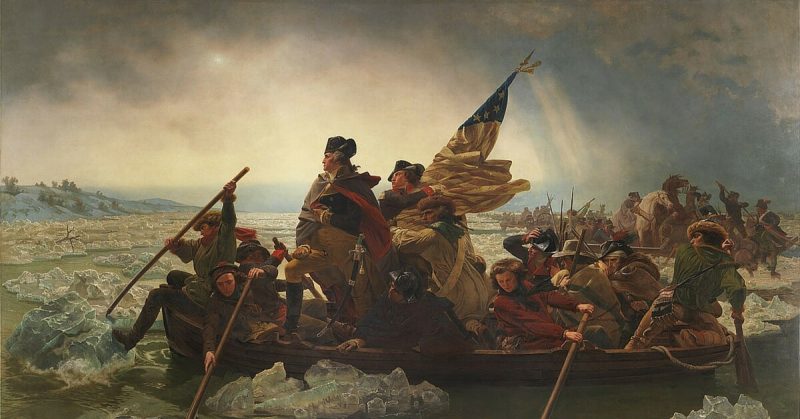 Crossing the icy Delaware was no small task, as evidenced by the surprised Hessians, not expecting that the revolutionaries would attempt the crossing.