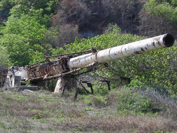 Abandoned HARP gun in Barbados.