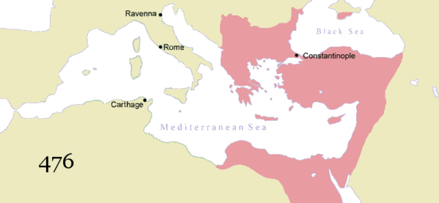 Territorial development of the Byzantine Empire (330–1453). Image Credit.
