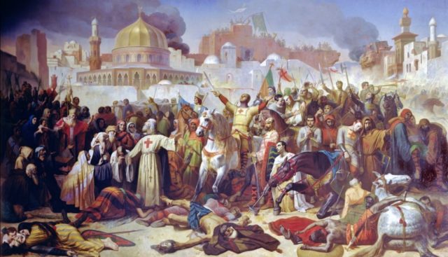 Capture of Jerusalem by the Crusaders (19th-century artist impression).