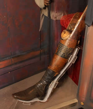 Santa Anna's wooden leg at the Illinois State Military Museum