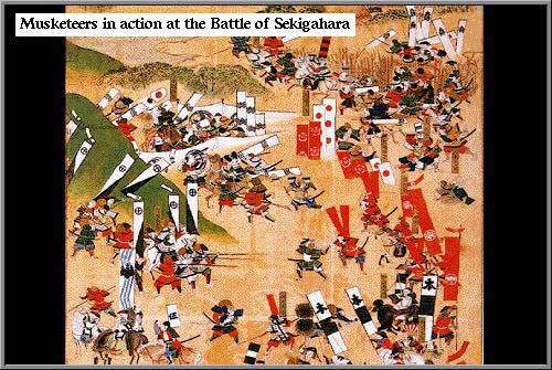 The Muskets opening fire in Battle of Sekigahara. Image: Nakasendoway