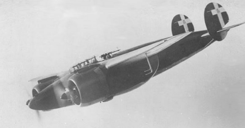 A Breda Ba.88 entering a shallow dive.