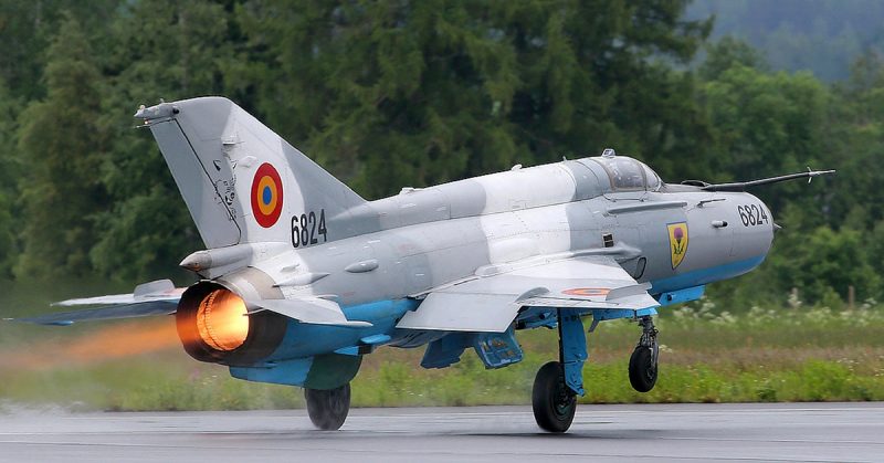 Romania Air Force Mikoyan-Gurevich MiG-21 at Tour-de-Sky airshow at Kuopio, Finand. (Photo by Fyodor Borisov/Transport-Photo Images)