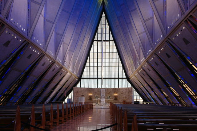 Interior of Cadet Chapel. Photo Credit.