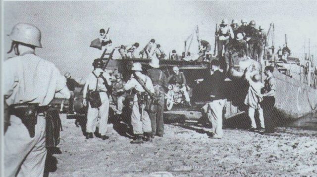 German troops in Sicily in the summer of 1943 preparing to fight with the Allies. [Public Domain]