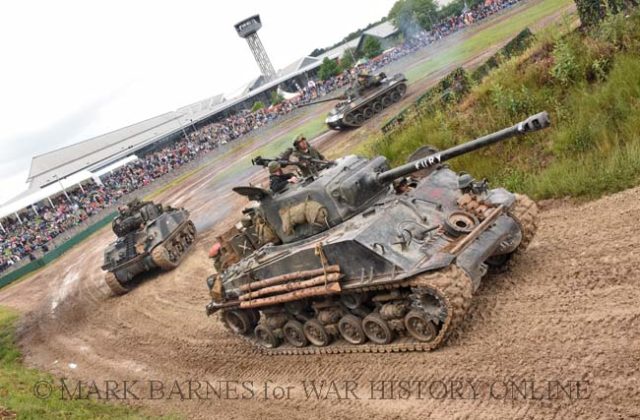 The ‘Fury’ Sherman has been a wonderful ambassador the museum. It is followed by the Copeman family’s M4A2, it also appeared in the movie, and a tidy M18 Hellcat.