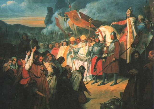 Charlemagne (742–814) receiving the submission of Widukind at Paderborn in 785, by Ary Scheffer (1795–1858), Palace of Versailles.