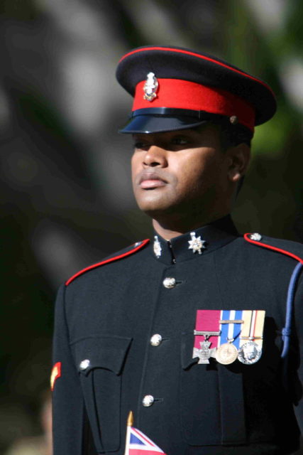 Johnson Beharry with VC via commons.wikimedia.org