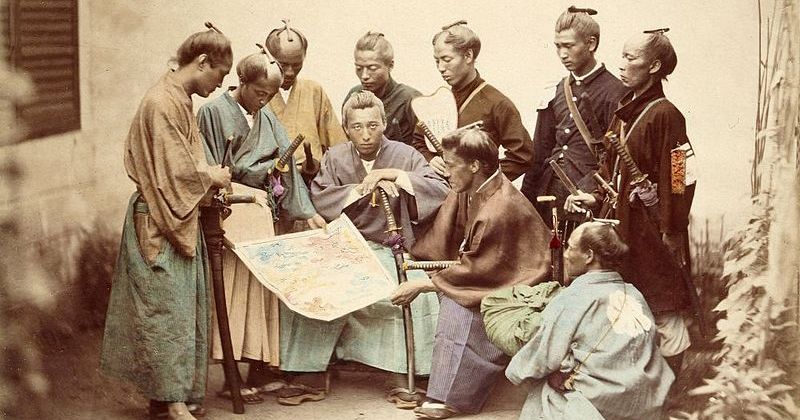 Samurai of the Satsuma clan during the Boshin War, by pioneering military photographer Felice Beato  