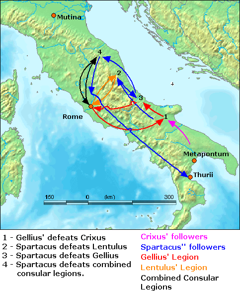 The flurry of moves and battles that led to a full army to be assembled under Crassus.