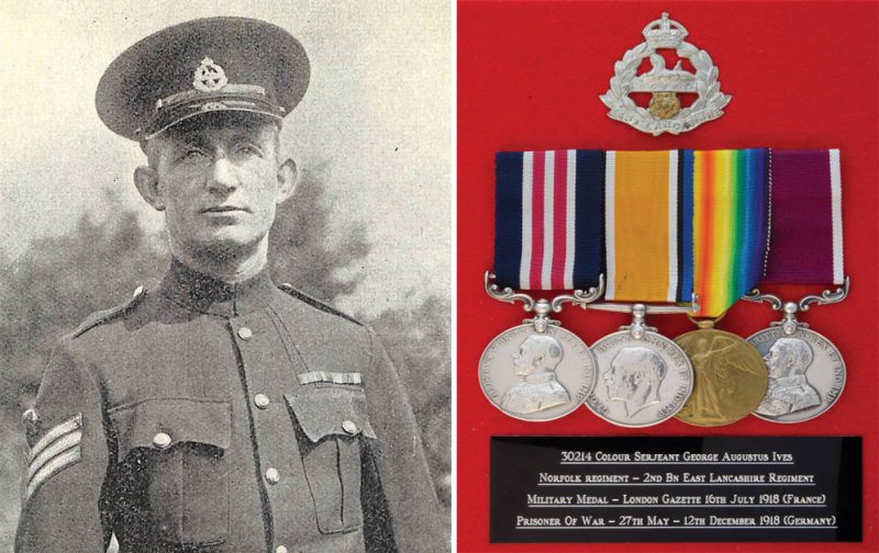 Sergeant George Augustus Ives and his four medals