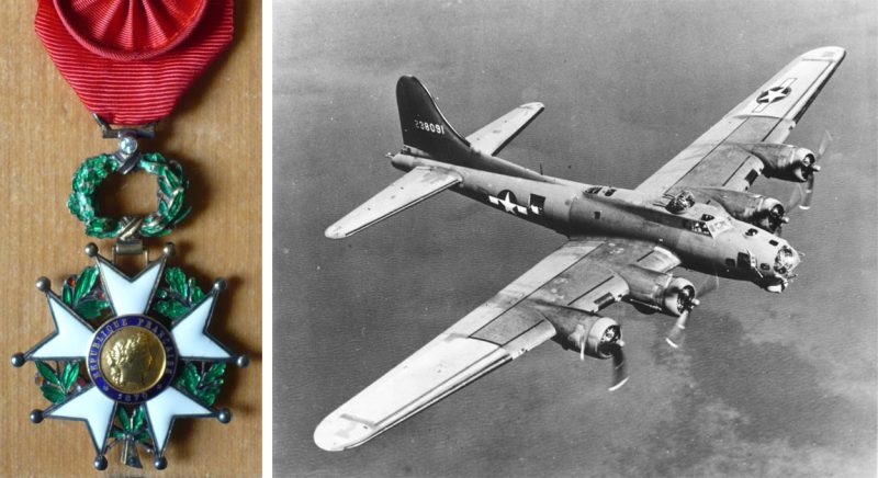 James Facos, a ball turret gunner in a B-17 Flying Fortress during the WWII received the Legion of Honor by the French president