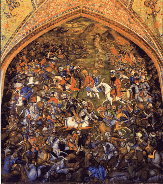 Artwork of the Battle of Chaldiran. Source: Wikipedia