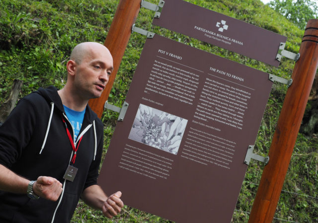 Museum guide Sandro Oblak gave a great insight into the Hidden Hospital in Slovenia. Picture © Geoff Moore www.thetraveltrunk.net