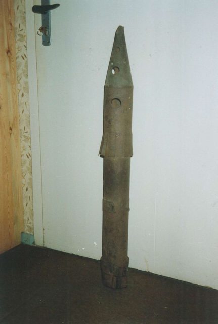 An example of a Congreve rocket that Wilkinson and his men faced. Image: WIkipedia