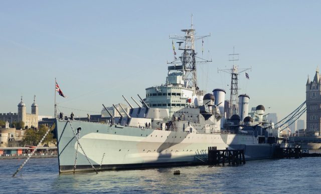 HMS Belfast today, via Wikipedia