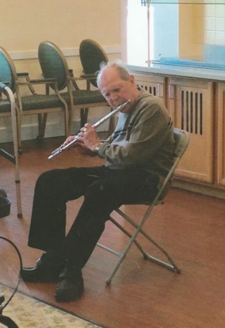 Jefferson City, Mo., veteran Robert Mansur served in the Pacific as an officer aboard the USS Boyd during World War II. After the war, he helped reorganize the JC Symphony Orchestra and played first chair flute for 46 years. Courtesy of Robert Mansur 