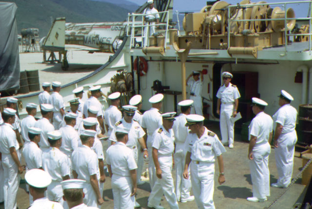 The Ceremony when Chief Patterson was awarded the Bronze Star. Courtesy of USCG.mil