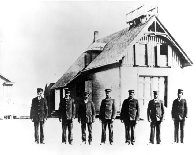 The Pea Island Life Saving Crew. Newcomb's dedication to doing what he thought was right extended from fighting racial prejudice, to saving the lives of shipmates. Source: USCG.mil/Public Domain