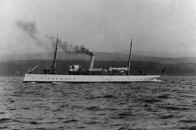 The Spanish Gunboat Pizarro, who was damaged at the Battle of Cardenas. Source: history.navy.mil/ public Domain