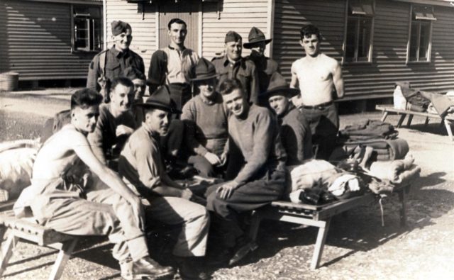 Members of the New Zealand Engineers at Trentham Camp, north of Wellington, just before leaving New Zealand for Egypt and eventually Italy. Photo via the late Tom McLennan