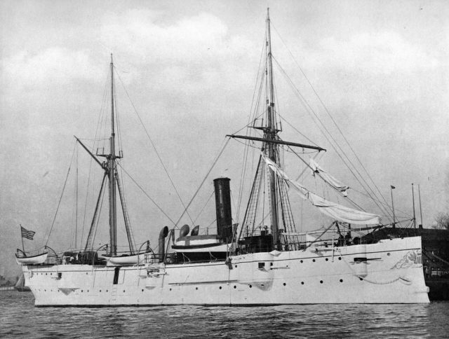 USS Machias in 1898. Source: Navsource.org/ public domain