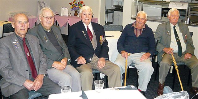 Veterans who appear in the series, Left To Right: Norm Harris, Peter Brown, Colin Murray, and Bob O'Brien (Photo: Dave Homewood)