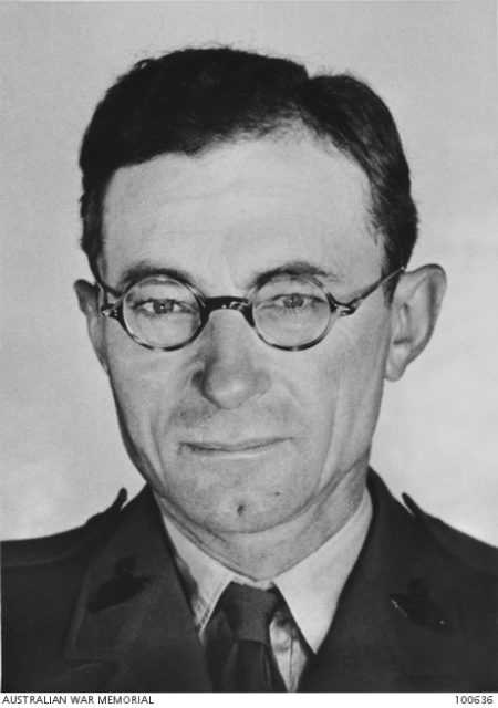 Studio portrait of Lieutenant Colonel Charles Groves Wright Anderson VC, MC, who was awarded the Victoria Cross in 1942 while commanding the 2/19th Australian Infantry Battalion. Photo Credit.