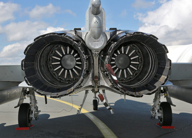 Royal Air Force Eurofighter Typhoon at Tour-de-Sky airshow at Kuopio, Finand. (Photo by Fyodor Borisov/Transport-Photo Images)