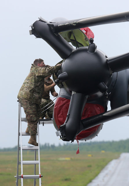 US Air Force Bell Boeing V-22 Osprey at Tour-de-Sky airshow at Kuopio, Finand. (Photo by Fyodor Borisov/Transport-Photo Images)