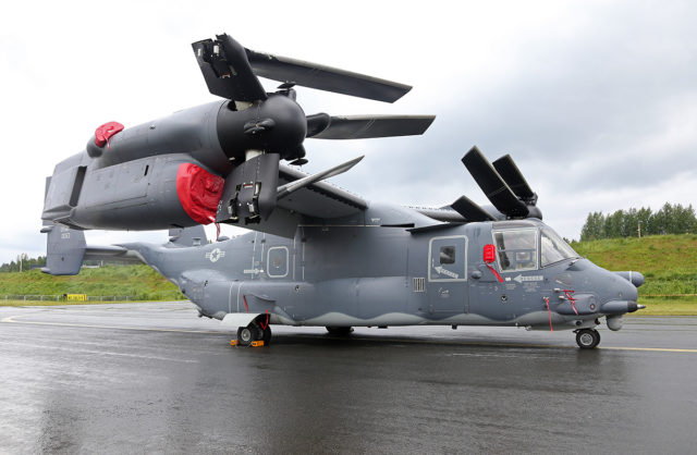 US Air Force Bell Boeing V-22 Osprey at Tour-de-Sky airshow at Kuopio, Finand. (Photo by Fyodor Borisov/Transport-Photo Images)