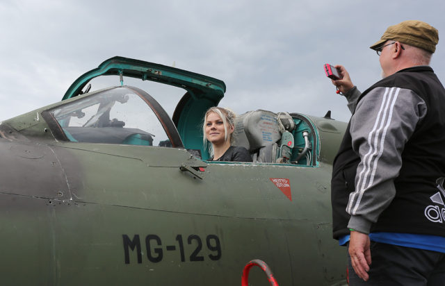 Finnish Air Force Mikoyan-Gurevich MiG-21 at Tour-de-Sky airshow at Kuopio, Finand. (Photo by Fyodor Borisov/Transport-Photo Images)