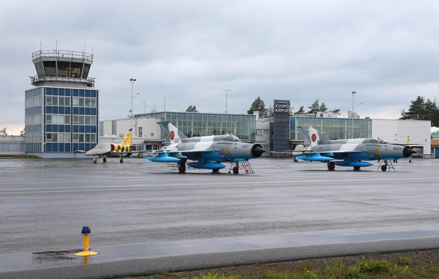 Romania Air Force Mikoyan-Gurevich MiG-21 at Tour-de-Sky airshow at Kuopio, Finand. (Photo by Fyodor Borisov/Transport-Photo Images)