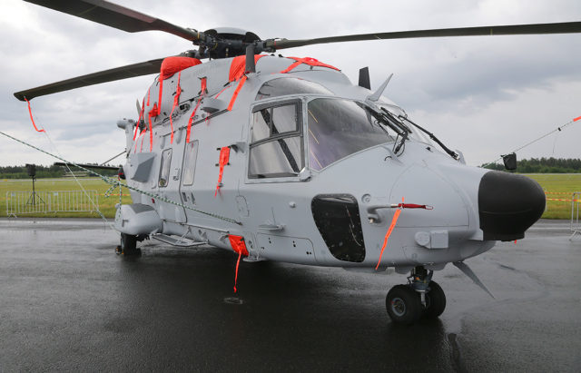 Sweden Air Force NHIndustries NH90 helicopter at Tour-de-Sky airshow at Kuopio, Finand. (Photo by Fyodor Borisov/Transport-Photo Images)