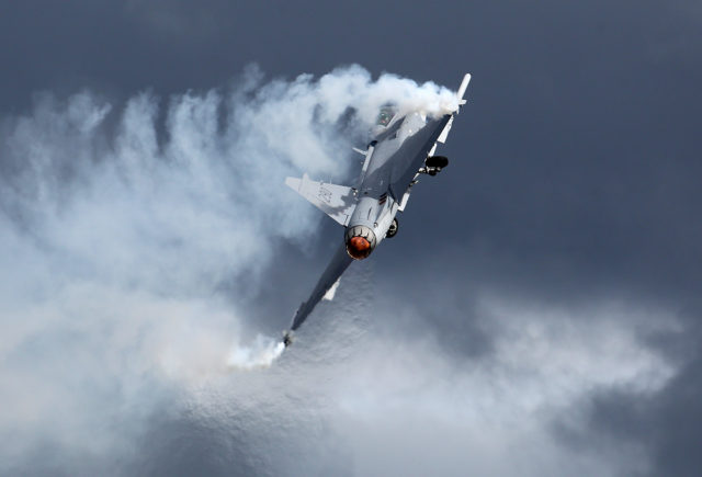 Swedish Air Force Saab JAS 39 Gripen at Tour-de-Sky airshow at Kuopio, Finand. (Photo by Fyodor Borisov/Transport-Photo Images)