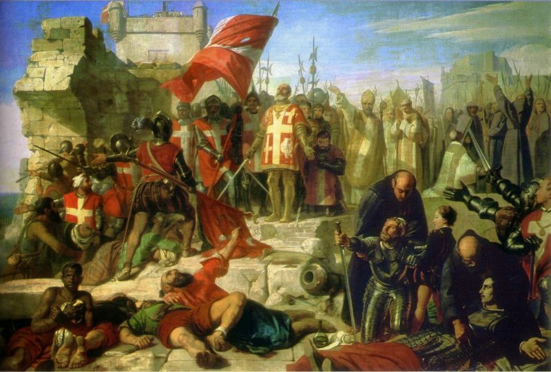 Lifting of the Siege of Malta by Charles-Philippe Larivière (1798–1876). Hall of the Crusades, Palace of Versailles.