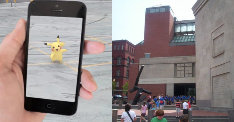 Player using the Pokémon Go game within the Holocaust Memorial Museum, Washington, D.C., United States.
Source: TheAgency (CJStumpf)