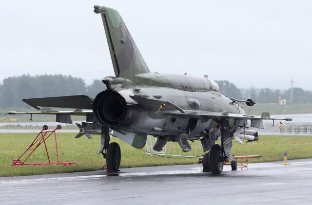Finnish Air Force Mikoyan-Gurevich MiG-21 at Tour-de-Sky airshow at Kuopio, Finand. (Photo by Fyodor Borisov/Transport-Photo Images)