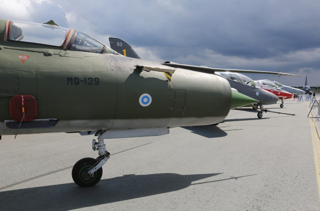 Finnish Air Force Mikoyan-Gurevich MiG-21 at Tour-de-Sky airshow at Kuopio, Finand. (Photo by Fyodor Borisov/Transport-Photo Images)