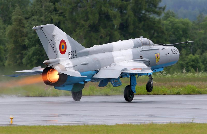 Romania Air Force Mikoyan-Gurevich MiG-21 at Tour-de-Sky airshow at Kuopio, Finand. (Photo by Fyodor Borisov/Transport-Photo Images)