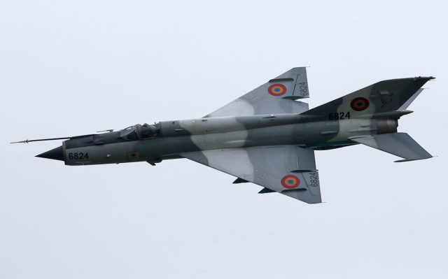 Romania Air Force Mikoyan-Gurevich MiG-21 at Tour-de-Sky airshow at Kuopio, Finand. (Photo by Fyodor Borisov/Transport-Photo Images)