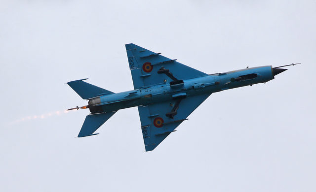 Romania Air Force Mikoyan-Gurevich MiG-21 at Tour-de-Sky airshow at Kuopio, Finand. (Photo by Fyodor Borisov/Transport-Photo Images)