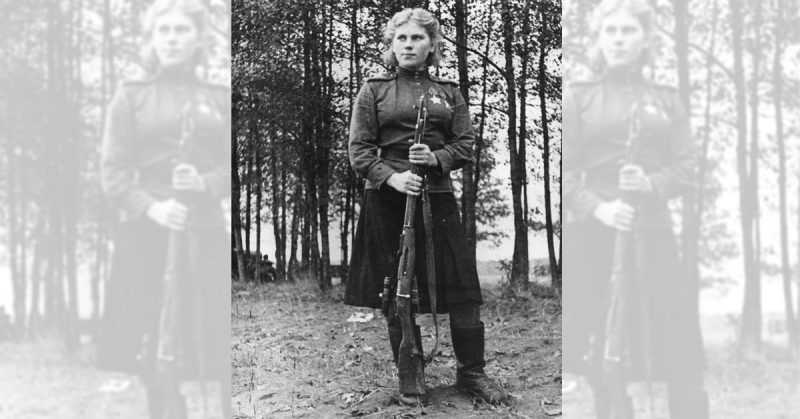 Roza Shanina in 1944. Photo by A. N. Fridlyanski.