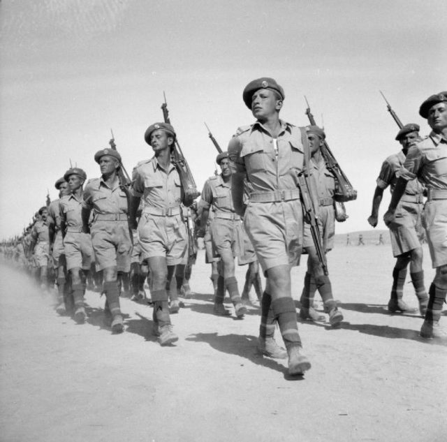 1st Battalion of the Jewish Brigade on parade.