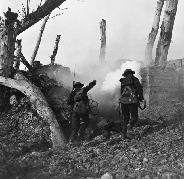 American soldiers seen in combat during World War 1. Wikipedia / Public Domain