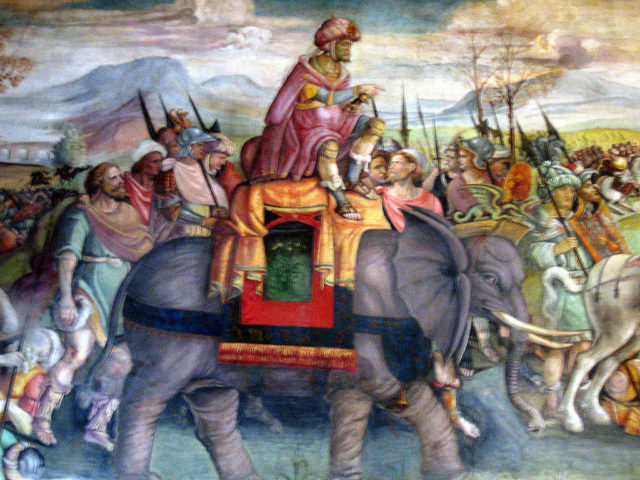 Hannibal riding his elephant. the massive advantages gained from longer sightlines should not be underestimated. Image By Liftarn/Source: antmoose/Wikipedia/CC BY 2.0