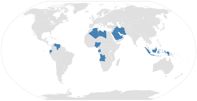 Location of Organization of the Petroleum Exporting Countries.