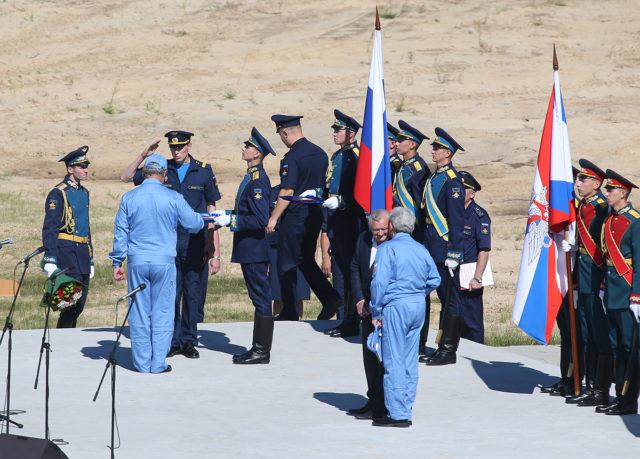 Colonel-General Victor Bondarev, Commander-in-Chief of the Russian Air Force at Aviadarts military exercise at Dubrovichi Air Range. (Photo by Fyodor Borisov/Transport-Photo Images)