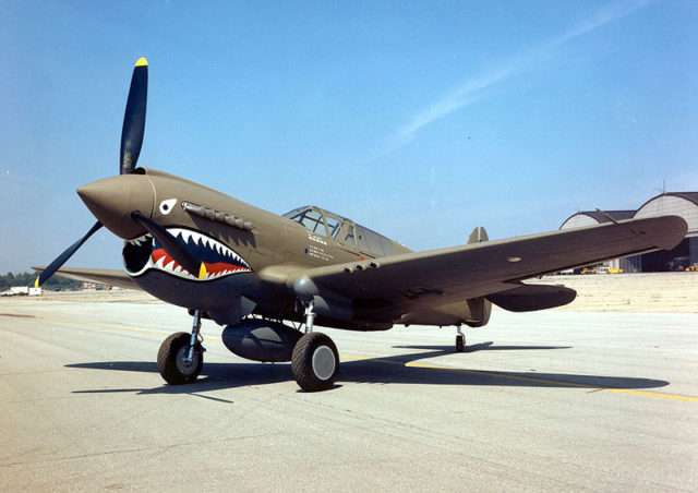 The Curtiss P-40E Warhawk Image Source: Wikipedia